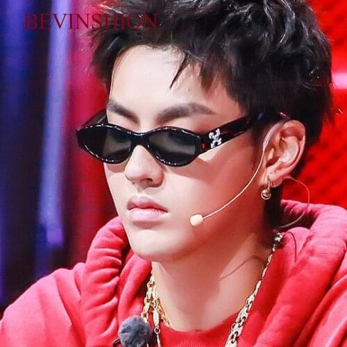 New 2019 Cool Printing Whit X Hip Hop Style Cat Eye Sunglasses Men Brand Sun Glasses Ladies Vintage Party Eyewear Oculos de sol