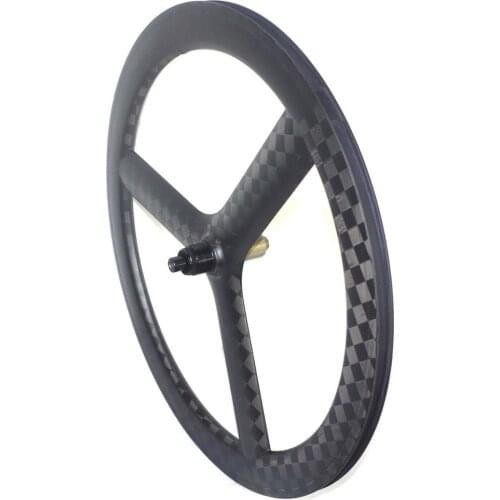 Tri spoke carbon road wheels disc brake 3 spoke track carbon wheelset tubular wheels carbon clincher wheels center lock