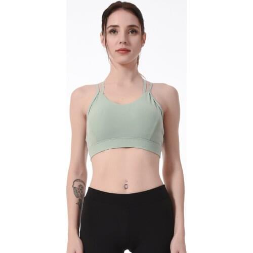 Women Sports Bras Push Up Solid Cross Back Yoga Sportswear Spandex for Fitness Running Gym Training Workout XXL Black and Green