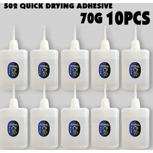 10pcs 502 Super Glue Instant Quick Dry Cyanoacrylate Strong Adhesive Quick Bond Leather Rubber Metal Office Supplies Fast Glue