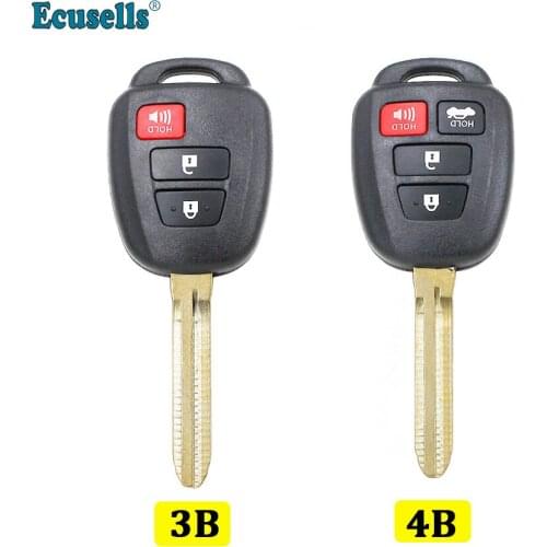 2+1/3/4 Buttons replacement Remote Key Shell For Toyota RAV4 Corolla Camry Tacoma Altis 2012-2016