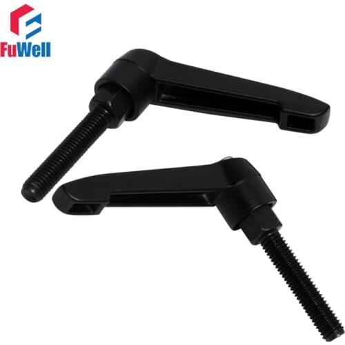2pcs M8 Adjustable Handle Knob Male Thread Bakelite Machinery Clamping Lever 15/20/25/30/40/60/80mm Adjustable Handle Lever