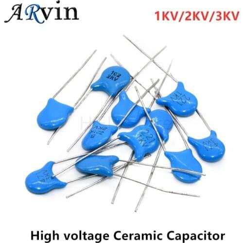 20pcs High voltage Ceramic Capacitor 1KV 2KV 3KV 5PF 30PF 47PF 56PF 100PF 220PF 1NF 2.2NF 3.3NF 4.7NF 10NF 100NF 471 222 223 103