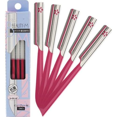 5pcs Eyebrow Epilator Sets for Women Makeup Beauty Eyebrows Hair Removal Styling Tool Steel Blade Facial Sourcil Razor Trimmer