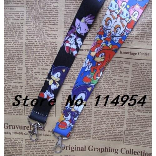 50 Pcs /Wholesale lot Sonic Necklace Strap Lanyards Cell Phone PDA Key ID Strap Charms L-53