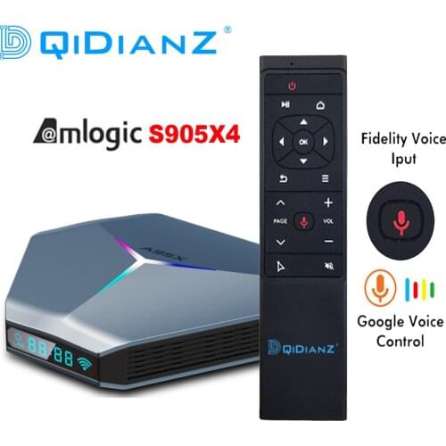 A95X F4 RGB Light TV Box Amlogic S905X4 Android 10.0 4GB 64GB Support Dual Wifi 8K 60fps Plex Media Server A95XF4 Set Top Box