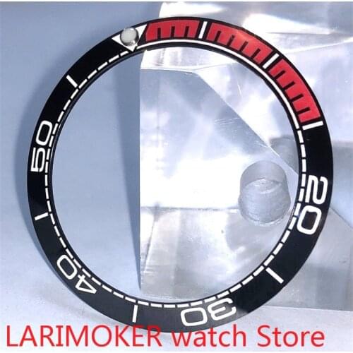 BLIGER 2021 brand new high-quality 38mm black red rotating glass bezel, suitable for 40mm mens watch with automatic winding