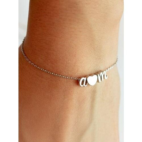 Cursive Initial Bracelet -Tiny Script Letter Personalized Gift for Her, Custom Bracelets Bridesmaid Gift Wedding,Dropshipping