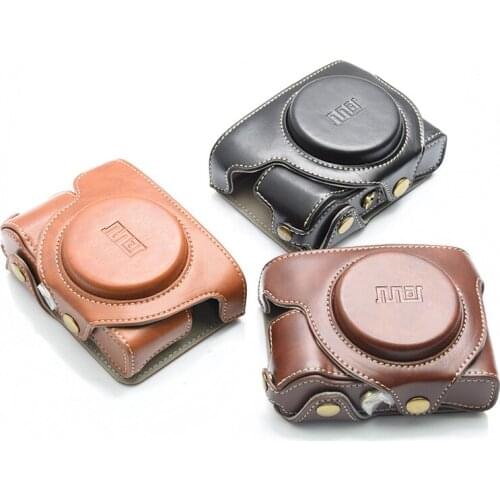 PU Leather case Camera bag cover For Canon G5X2 G5XII G5XM2 G5X MarkII slr bag protector shell With Bottom Battery Opening