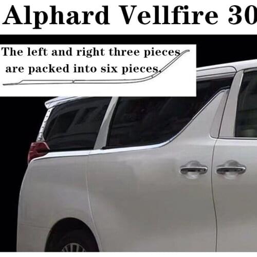 Suitable for 15-19 years Toyota Alphard Vellfire 30 series stainless steel window decoration strip