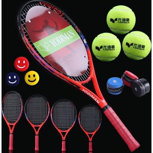 Childrens Tennis Padel Racket For Beginners 19/21/23/25 Inch Kids Students 3-12 Years Old Adult Sports Bag Light Durable Women