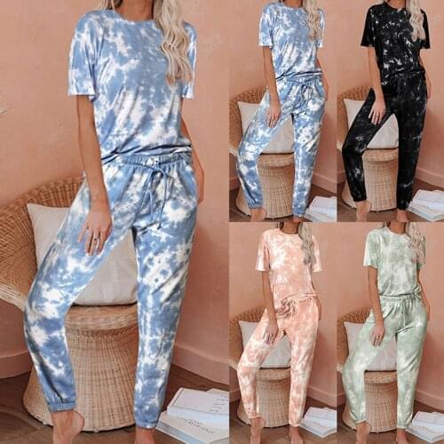 2 Pieces Set Women Fall 2021 United States hot style printed loose long-sleeved casual suit spot Sports Set dropshipping ZXP9796