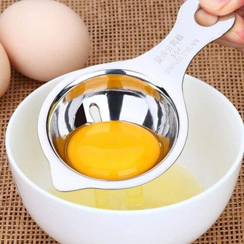 Kitchen Tools 304 Stainless Steel Egg Separator Tool Spoon Egg Yolk White Separator Egg Divider