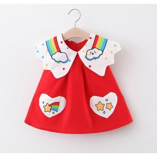 Infant Girls Summer Birthday Dress Girls Dress Baby Fashion Cotton Sleeveless Dress Kids Girls Wedding Clothes