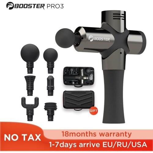 BOOSTER Pro 3 Deep Tissue Massage Gun Muscle Stimulator Body Massager Fascial Gun Relax Therapy Low Noise for Fintness Shaping