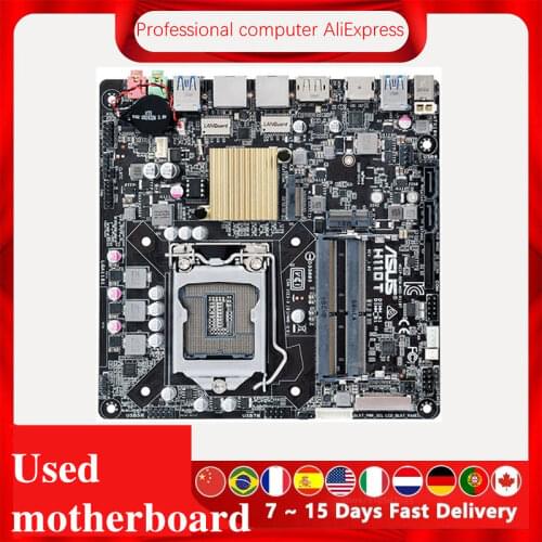 For Asus H110T Original Used Desktop Intel H110 H110M DDR4 Motherboard LGA 1151 i7/i5/i3 USB3.0 SATA3