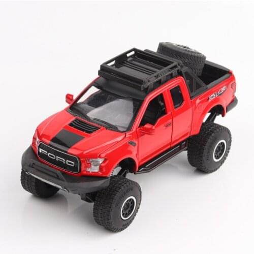Simulation Ford Raptor F150 model alloy car simulation big wheel car childrens toy car birthday gift red car