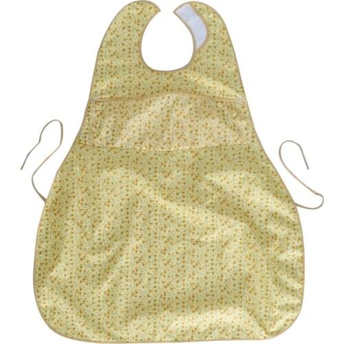 Washable Adult Reusable Eating Bibs Elderly Disability Aid Apron with Catch Pocket for Men Women Senior Citizens Elderly