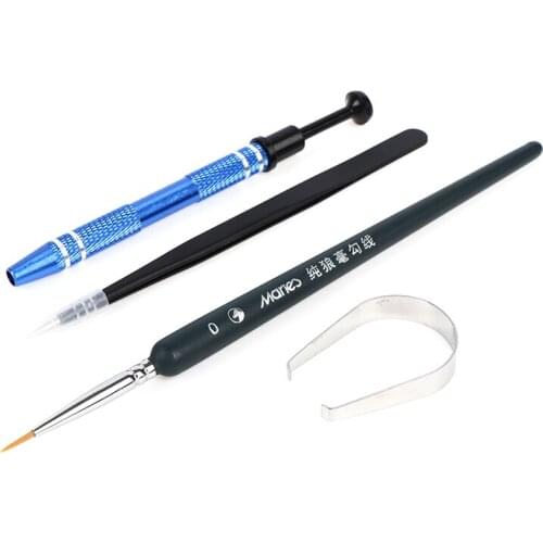 4pcs/set Lube Brush Tweezer Switch Stem Holder Lube Tool Collection For Keyboard