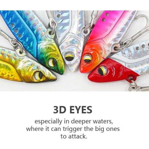 Metal Vib Sequins Set Luya Bait Iron Plate Vibration Trembling Tease Iron Plate Sequins Fake Bait Cocked Mouth Bait Lure Set