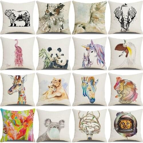 Cute cartoon animals panda tiger hug pillowcase pillowcase hug pillowcase cushion cover home sofa cushion cover