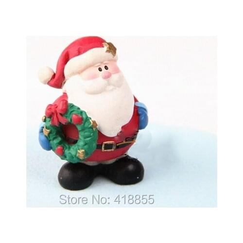 New Year 3D Wreath Santa Claus Silicone Mold Chocolate Mould Candle Soap Molds Fold Sugar Cake Decorative Creative PRZY 001