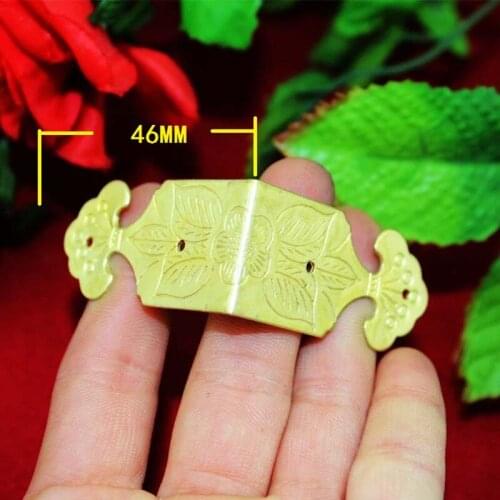 Home Improvement Hardware Ancient Corner Brackets,Flower Coners,Wooden Box,Gift Box Protectors,Side Protector,Yellow/Gold,2Pcs