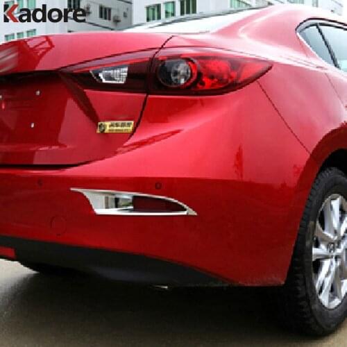 For Mazda 3 M3 Axela 2013 2014 2015 ABS Chrome Front Fog Light Lamp Bumper Cover Trim Bezel Garnish Moulding Accessories