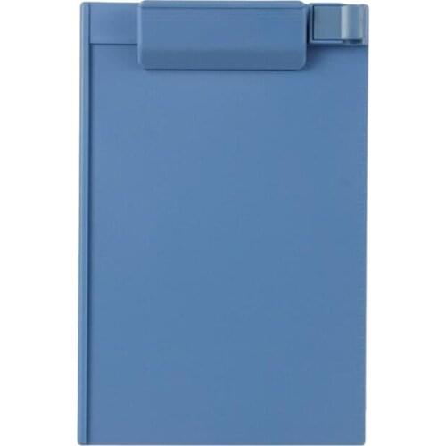 Plastic A5 Clipboard File Folder Profile Clip Hardboard Paper Holder Writing Folders for School Office Supplies (Sky-blue)