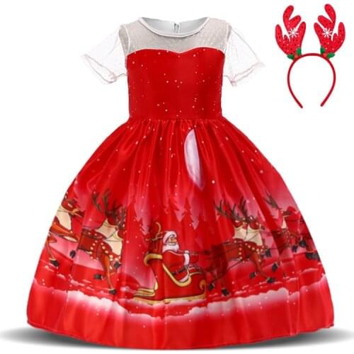 Christmas Children Birthday Party Halloween Cosplay Carnival Fancy Costumes Vestidos Princess Summer Dress Baby Girls Clothes