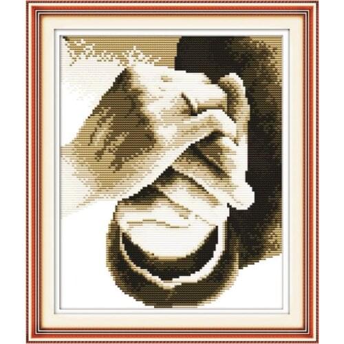 Hold your hand in hand love 11CT counted printed on canvas DMC Cross Stitch kits 18CT 14CT needlework Set DIY embroidery plus