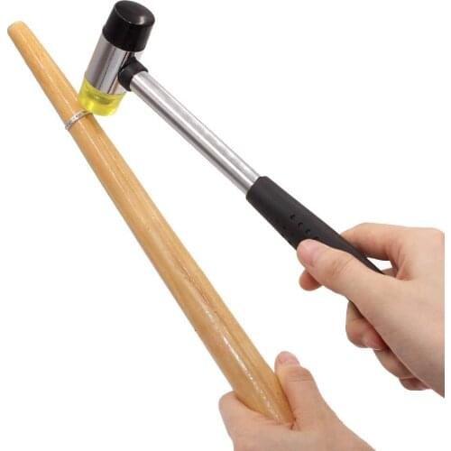 Jewelers Rubber Hammer Mallet with Wood Ring Mandrel Sizer Sizing Adjuster Repair Tools Jewelry Making Kit