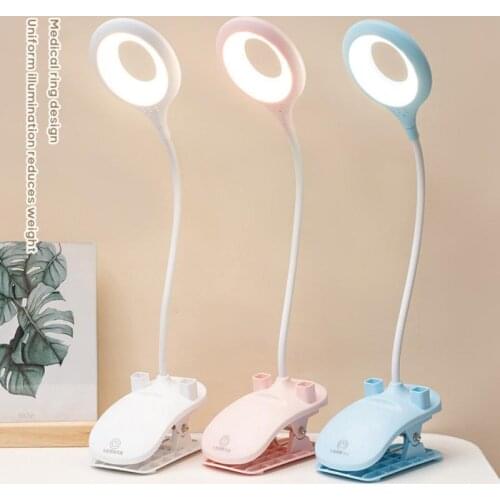 Clip Table Lamp Study Touch Plug In 1200mAh Rechargeable LED Reading Desk Lamp USB Table Light Flexo Lamps Nightlight