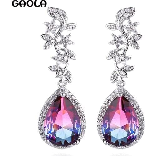 GAOLA New Women Vintage Waterdrop Shape Dangle Earrings For Women Christmas Brincos GLE6514