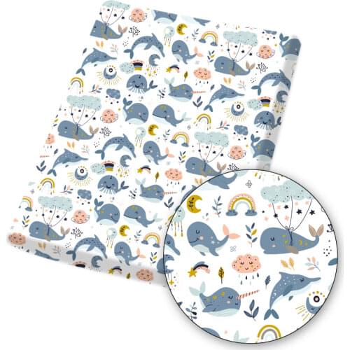 Polyester Cotton Fabrics Sewing Fabric Dress Making Cartoon Monkey Printed Cloth Handmade Masks DIY Crafts Supplies 45*145cm 1pc