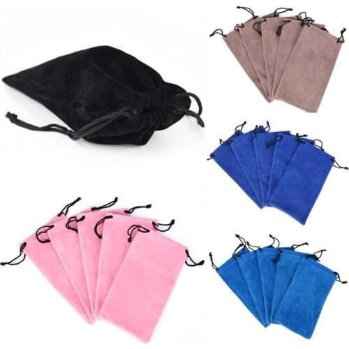 10pcs Eyeglasses Pouch Eyewear Cases Bags Material Drawstring Sunglass Bag in Velvet Very Soft