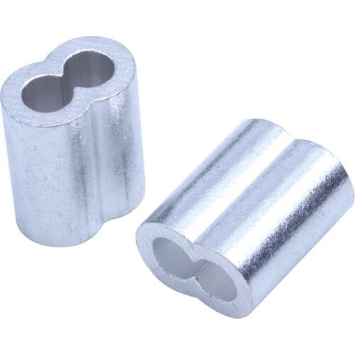 50-pack Aluminum Crimping Loop Sleeve for 4mm Diameter Wire Rope and Cable