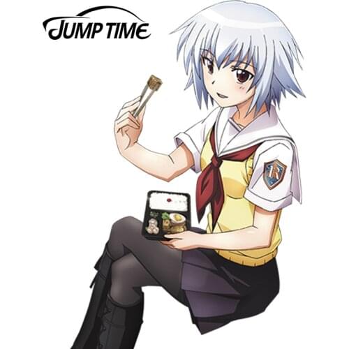 JumpTime 13cm x 8.7cm 3D Car Sticker Sexy Girl Ben-to Anime Yarizui Sen Render Decal Motorcycle Car Styling Graphics