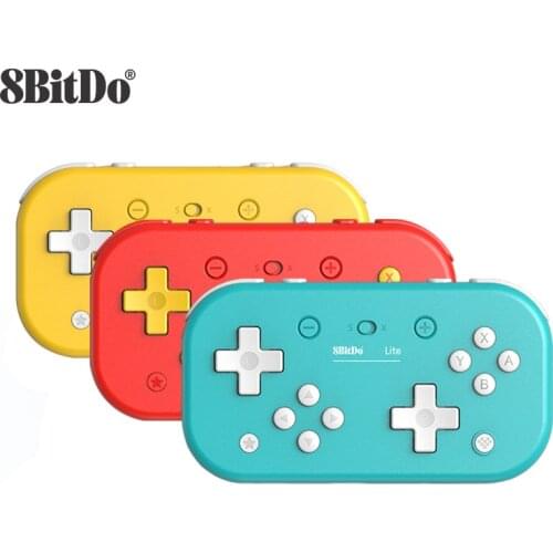 8BitDo Lite Bluetooth Gamepad for Nintend Switch Lite Wireless Bluetooth Game Controller For NS Switch Windows Yellow Red Blue