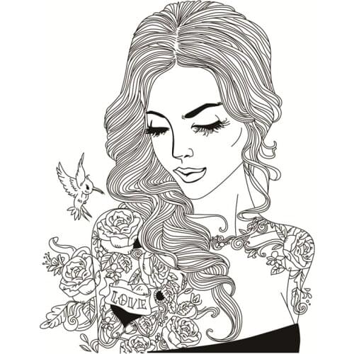 Girl Avatar Transparent Silicone Clear Rubber Stamp Sheet Cling Scrapbooking DIY Cute Pattern Photo Album PaperCard Decor