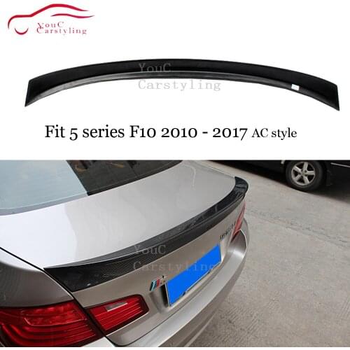 F10 M5 AC Style Carbon Fiber Rear Trunk Lip Spoiler Rear Wing For BMW 5 Series F10 2010 - 2017 4-door Sedan 520i 528i 530i 535i