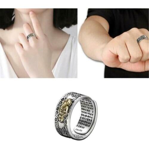 Ring Jewelry Gift Rings For Women Jewelry Bijouterie Charms Ring Feng Shui Lucky Wealth Buddhist Jewelry Adjustable Ring