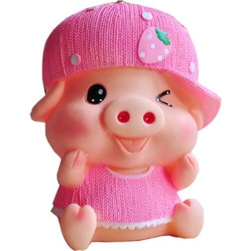 Cute Pig Coin Bank Gift Drop-Resistant Children Pig Big Gift for Boys and Girls Lovely Saving Box Change Money Box