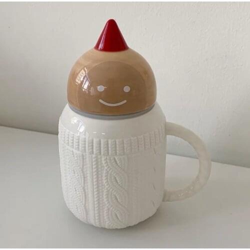 Mug Coffee Ceramic Drinking Water Birthday Gift With Cartoon Drinkware Character Cupcadeau Mariage Cover Cute INS Cartoon Cups