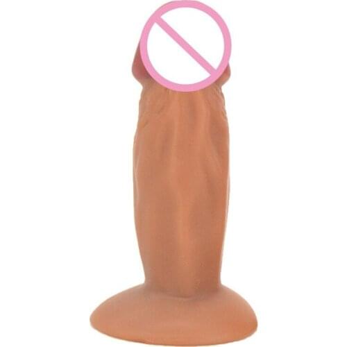 Mini realistic penis small dildo with suction cup for women vestibular anal butt plug cheap dildo machine sex toys adult product