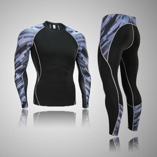 2021 mens thermal underwear set MMA tactics leggings Solid color clothing compress fitness long johns Men Winter Brands Men