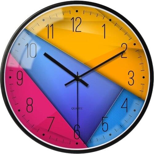 Wall Clock Geometric Abstract Personality Fashion Living Room Bedroom Silent Atmosphere Minimalist Decoration Wall Watch Brief