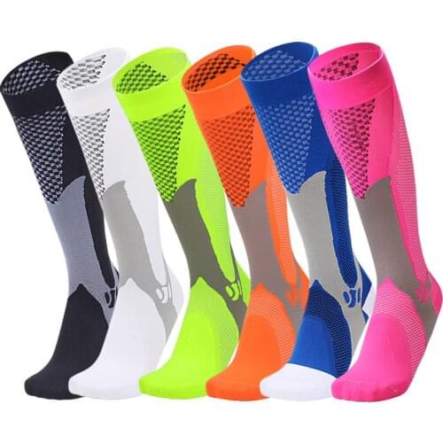 New Compression Socks Men High Elastic Sports Stocking Running Cycling High Compression Leg Support