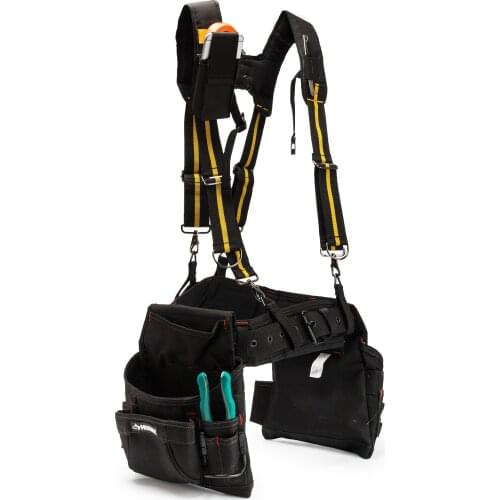 Men Work tool belt H-type engineering tool belt bag to lighten waist load, safe multifunctional tooling harness tool