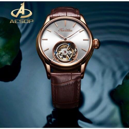 AESOP Top Brand Luxury Men Watch 100%Real Tourbillon Mens Mechanical Watches Sapphire Glass Waterproof Watch